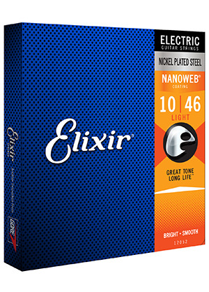 Elixir 12052 Nanoweb Electric Guitar Strings Light 엘릭서 나노웹 일렉기타줄 라이트 (010-046 국내정식수입품)