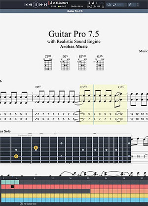 Arobas Music Guitar Pro 7.5 아로바스뮤직 기타 프로 타브 악보 에디터 (다운로드 버전)