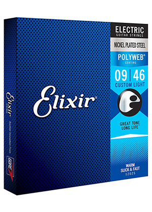 Elixir 12025 Polyweb Electric Guitar Strings Custom Light 엘릭서 폴리웹 일렉기타줄 커스텀 라이트 (009-046 국내정식수입품)
