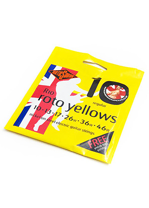 [일시품절] Rotosound R10 Nickel Yellows Regular 로토사운드 니켈 일렉기타줄 옐로우 레귤러 (010-046 국내정식수입품)