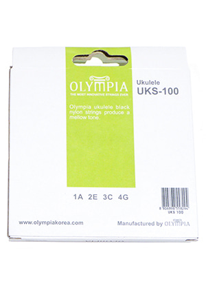 Olympia UKS-100 Black Nylon Ukulele Soprano/Concert 올림피아 블랙 나일론 우쿨렐레줄 소프라노 콘서트 (국내정품 당일발송)