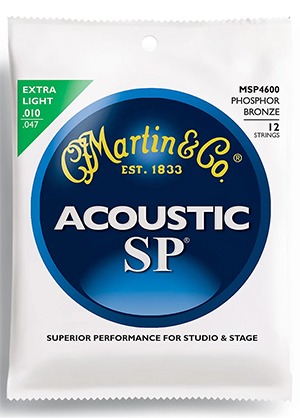 Martin MSP4600 Phosphor Bronze SP 12 Strings Acoustic Guitar Strings Extra Light 마틴 파스퍼 브론즈 12현 어쿠스틱 기타줄 엑스트라 라이트 (010-047 국내정식수입품)