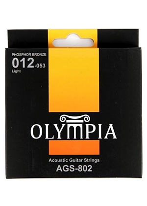 Olympia AGS-802 Phosphor Bronze Acoustic Guitar Strings Light 올림피아 파스퍼 브론즈 어쿠스틱 기타줄 라이트 (012-053 국내정품)