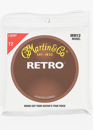 [일시품절] Martin MM12 Monel Retro Acoustic Guitar Strings Light 마틴 모넬 레트로 어쿠스틱 기타줄 라이트 (012-054 국내정식수입품)