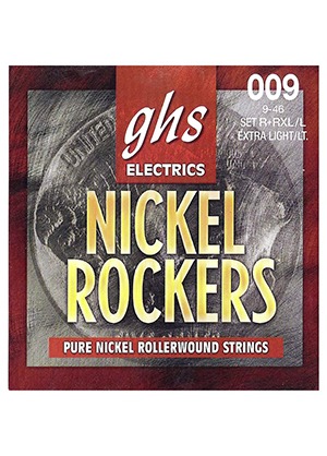 GHS R+RXL Nickel Rockers Rollerwound Pure Nickel Extra Light 지에이치에스 니켈 락커스 롤러와운드 퓨어 니켈 일렉기타줄 엑스트라 라이트 (009-042 국내정식수입품)
