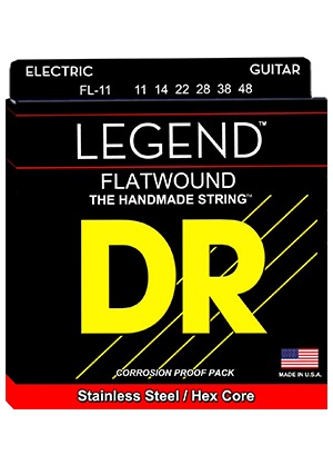 DR FL-11 Legend Flat Wound Stainless Steel Medium Light 디알 레전드 플랫 와운드 스테인리스 일렉기타줄 미디엄 라이트 (011-048 국내정식수입품)