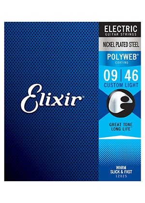 [일시품절] Elixir 12025 Polyweb Electric Guitar Strings Custom Light 엘릭서 폴리웹 일렉기타줄 커스텀 라이트 (009-046 국내정식수입품)