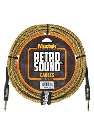 Muztek RS-500 TW Retro Sound Cable Tweed 뮤즈텍 레트로 사운드 기타 베이스 케이블 트위드 (일자→일자, 5m 국내정품)