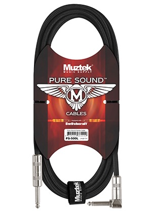 Muztek PS-500L Pure Sound Cable 뮤즈텍 퓨어 사운드 기타/베이스 케이블 (ㄱ자→일자,5m 국내정품)