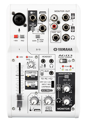 Yamaha AG03 야마하 에이지제로쓰리 3채널 믹서 USB 오디오 인터페이스 (국내정식수입품)