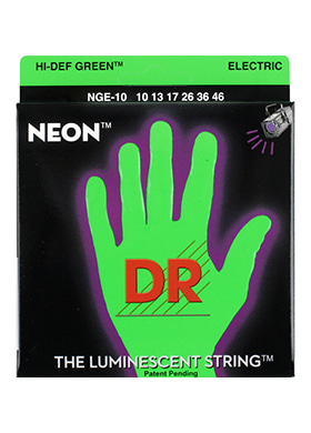 DR NGE-10 Neon Green 디알 네온 그린 더 루미네센트 일렉기타줄 (010-046 국내정식수입품)