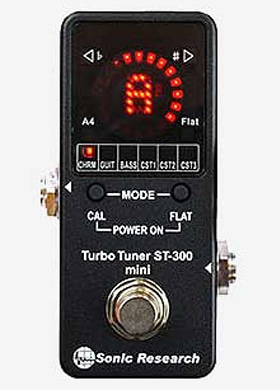 Sonic Research ST-300 Turbo Tuner Mini BFTS Mod 소닉리서치 에스티쓰리헌드레드 터보 튜너 미니 스트로보 페달튜너 버즈 페이튼 튜닝 시스템 모드 (국내정식수입품)