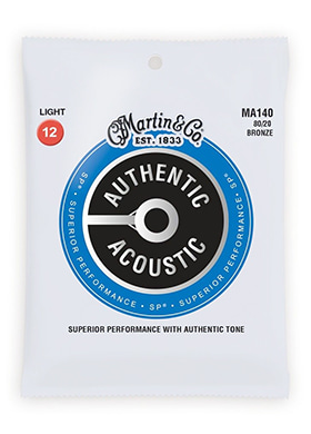 Martin MA140 Authentic 80/20 Bronze Acoustic Guitar Strings Light 마틴 어센틱 브론즈 어쿠스틱 기타줄 라이트 (012-054 국내정식수입품)