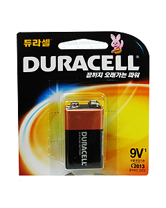Duracell Alkaline 9V Battery 듀라셀 알카라인 9V 배터리 (국내정품)