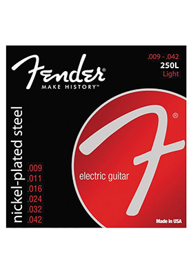[일시품절] Fender 250L Super 250&#039;s Nickel Plated Steel Strings Light 펜더 슈퍼 니켈 일렉기타줄 (009-042 국내정식수입품)