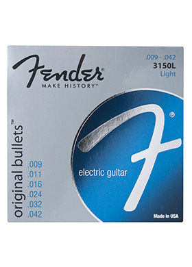 Fender 3150L Original Bullets 3150&#039;s Pure Nickel Bullet Ends Light 펜더 오리지널 블렛츠 퓨어 니켈 일렉기타줄 (009-042 국내정식수입품)