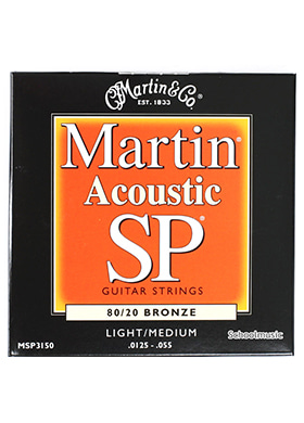 Martin MSP3150 80/20 Bronze SP Acoustic Guitar Strings Light/Medium 마틴 브론즈 어쿠스틱 기타줄 라이트 미디엄 (0125-055 국내정식수입품)