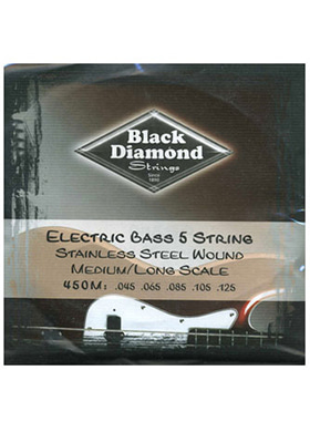 [일시품절] Black Diamond 450M Stainless Steel Wound Long Scale Medium 블랙다이아몬드 스테인리스 5현 베이스줄 롱스케일 미디엄 (045-125 국내정식수입품)