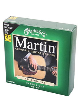 Martin M170PK3 Acoustic Guitar Strings 80/20 Bronze Extra Light 3 Sets 마틴 브론즈 어쿠스틱 기타줄 엑스트라 라이트 쓰리세트 (010-047 국내정식수입품)