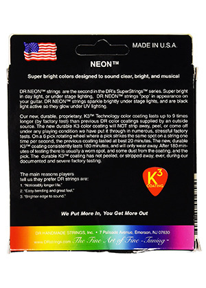 [2세트] DR NMCA2-12 Neon Multi-Color 디알 네온 멀티 컬러 루미네센트 어쿠스틱 기타줄 라이트 (012-054 국내정식수입품)
